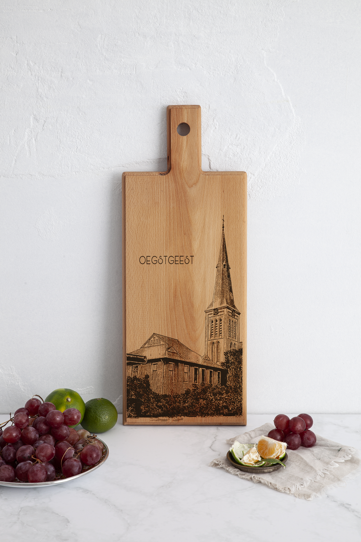 Oegstgeest H. Willibrord Church Wooden Serving Board – 49 x 17 cm