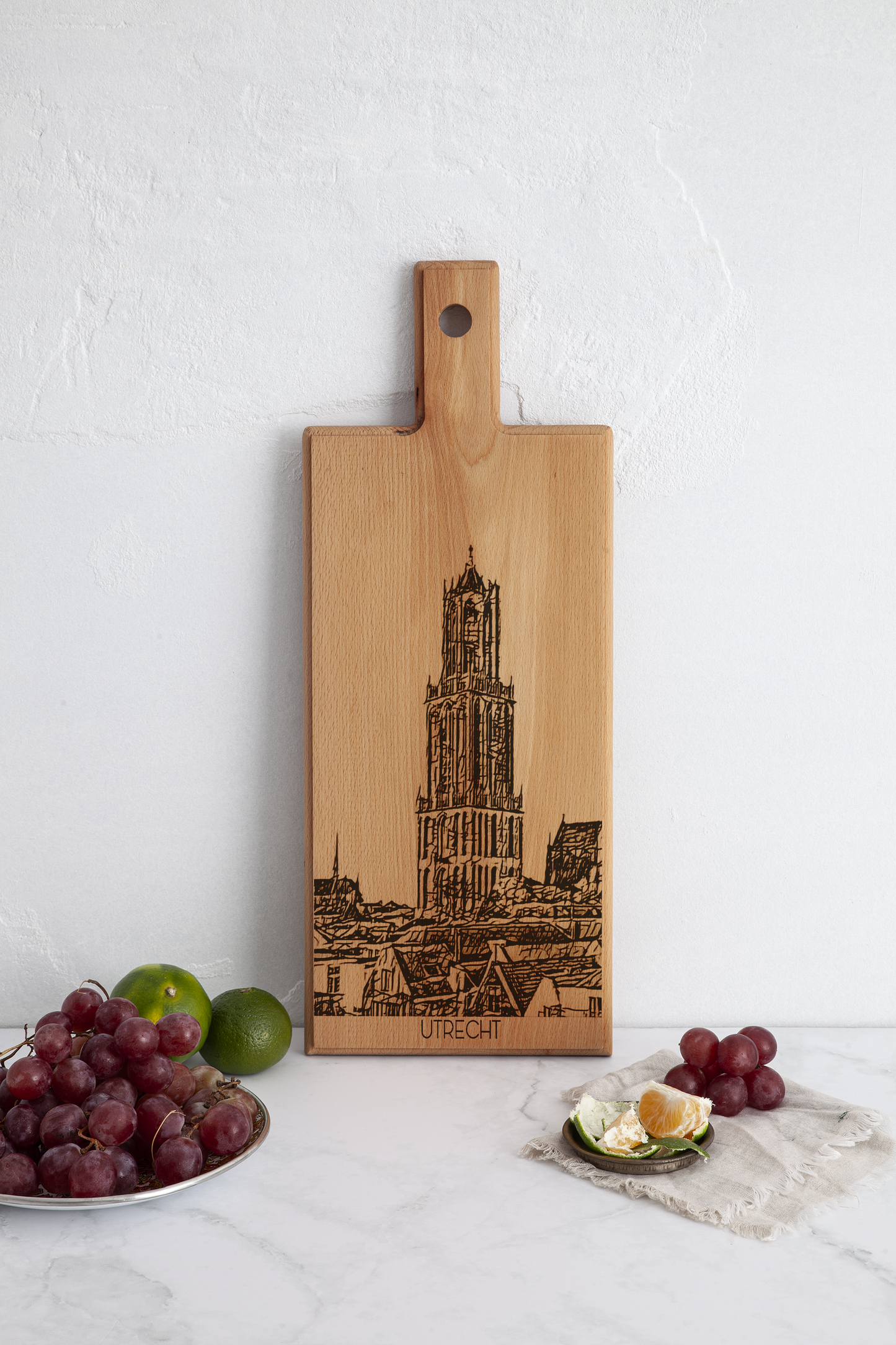 Utrecht Domtoren houten serveerplank – 49 x 17 cm