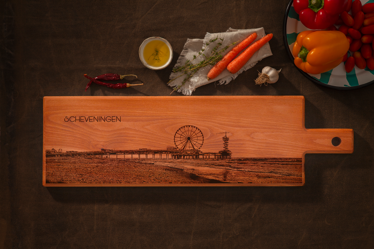 Scheveningen Wooden Serving Board – 60 x 17 cm