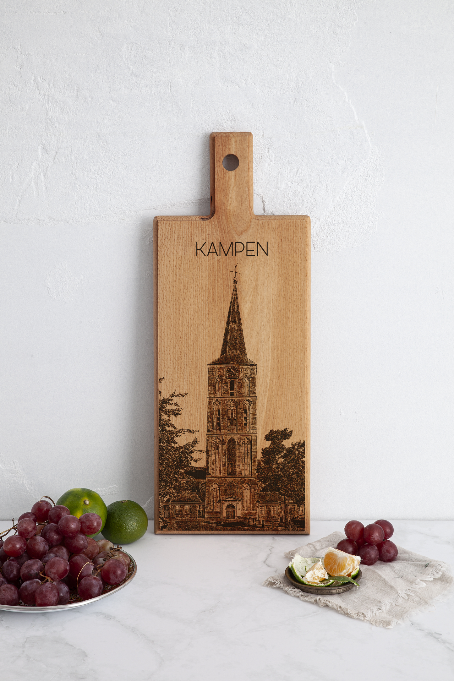 Kampen Bovenkerk – Houten Serveerplank (49 × 17 cm)