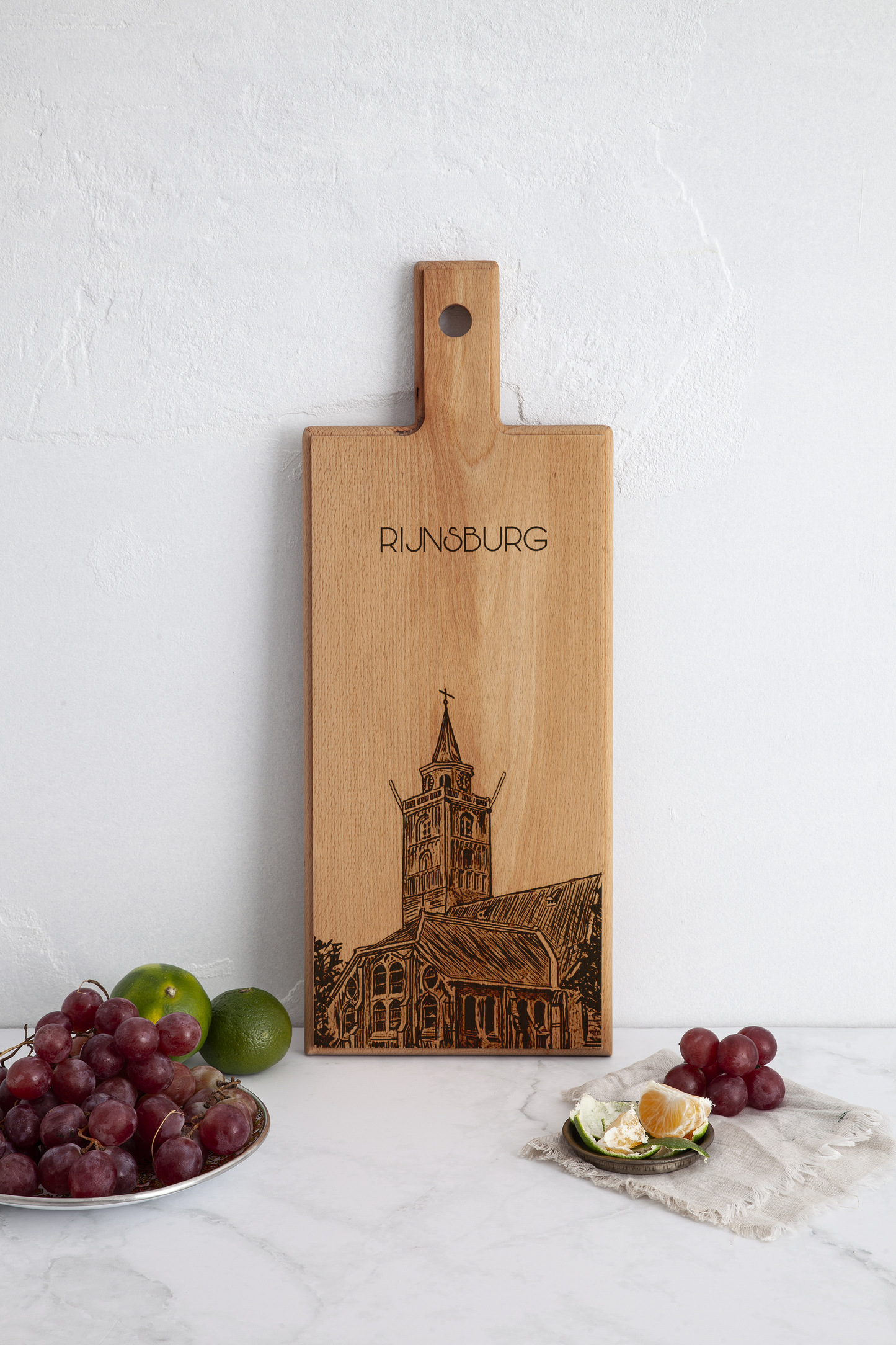 Rijnsburg Grote Kerk Wooden Serving Board – 49 x 17 cm