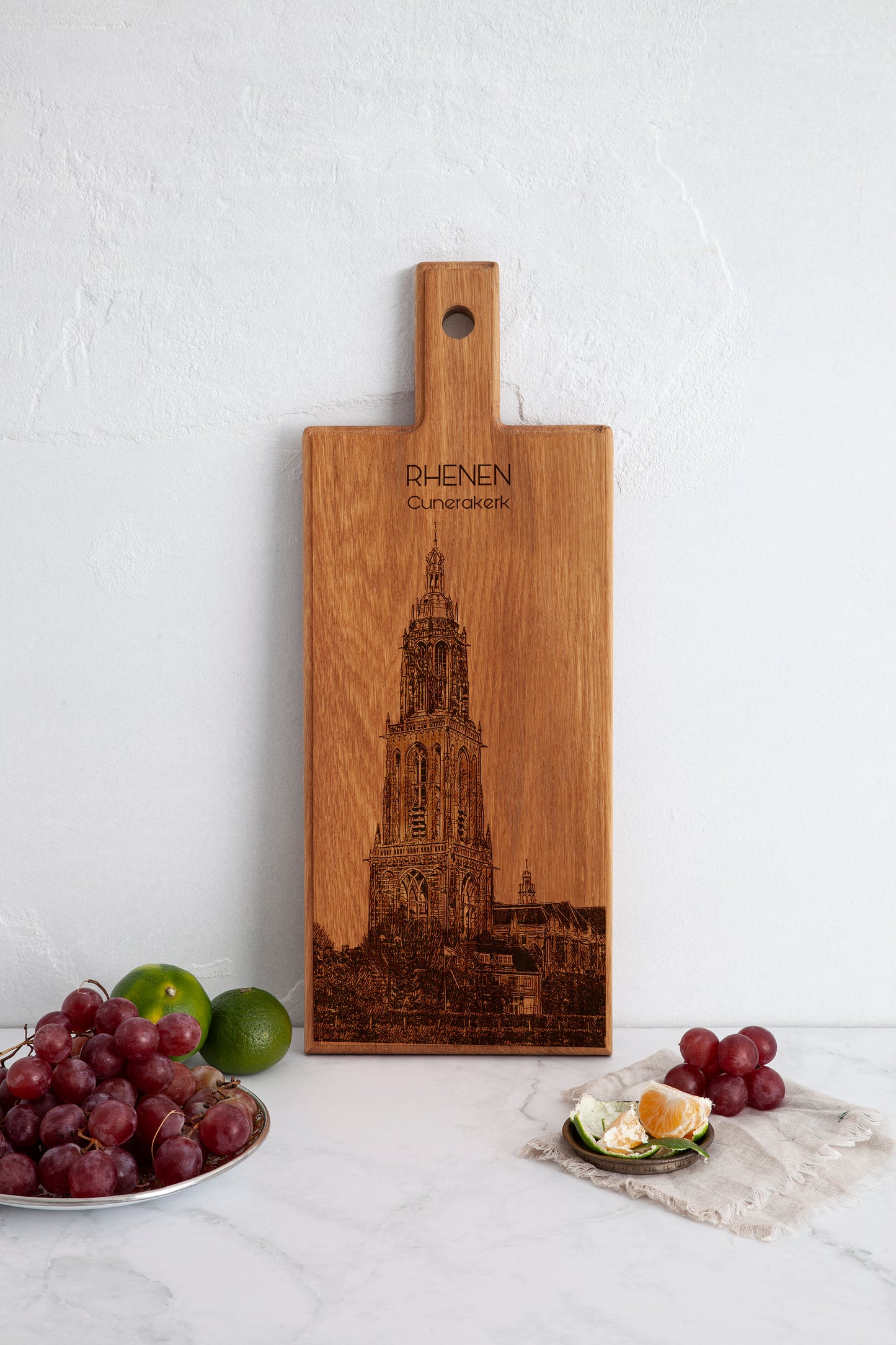Rhenen – Cunerakerk Wooden Serving Board Souvenir (49 × 17 cm)