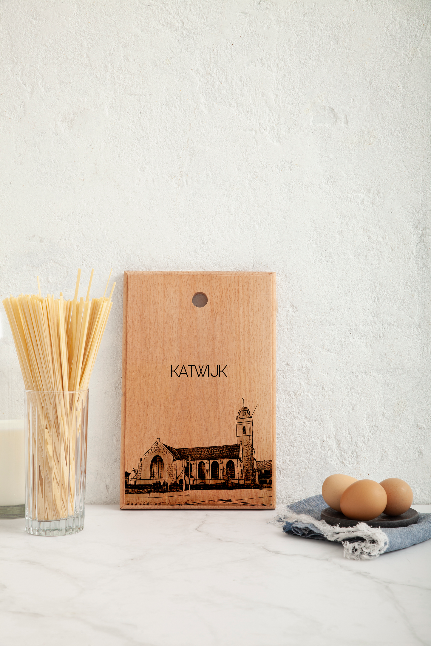 KATWIJK ANDREASKERK HANDMADE ENGRAVED CUTTING BOARD