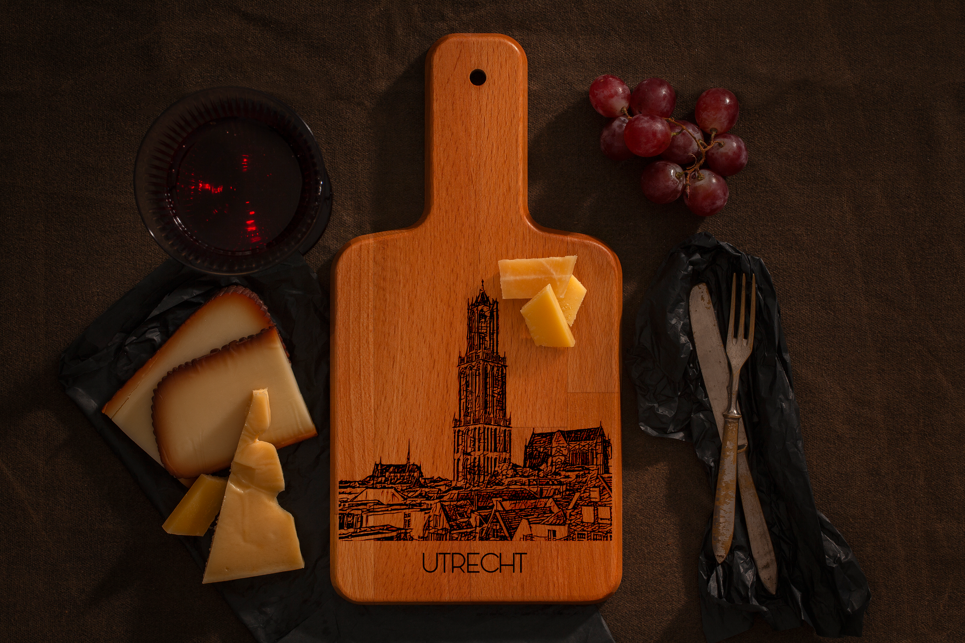 Utrecht, Domtoren, cheese board, with cheese