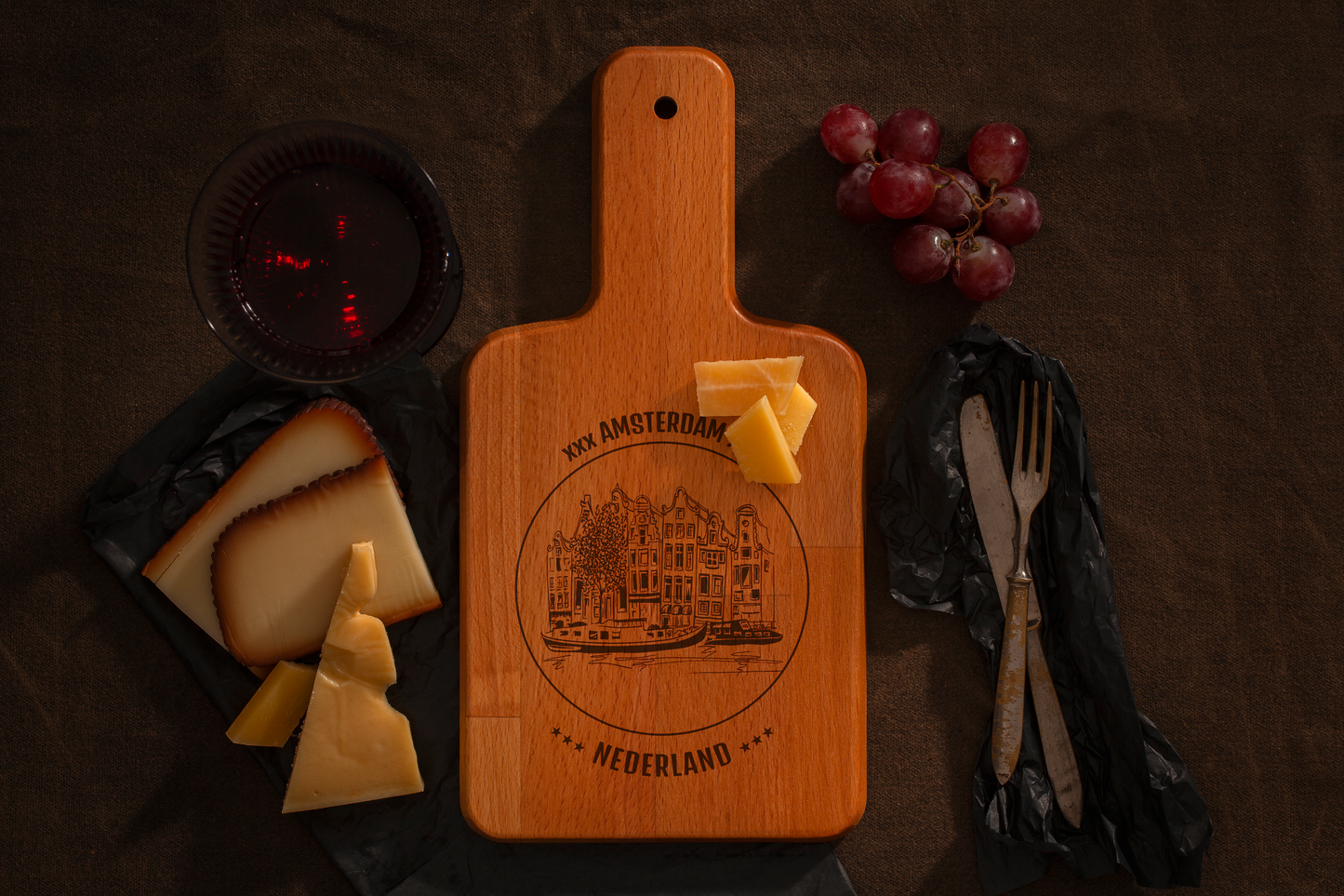 Amsterdam, Houses, cheese board, with cheese
