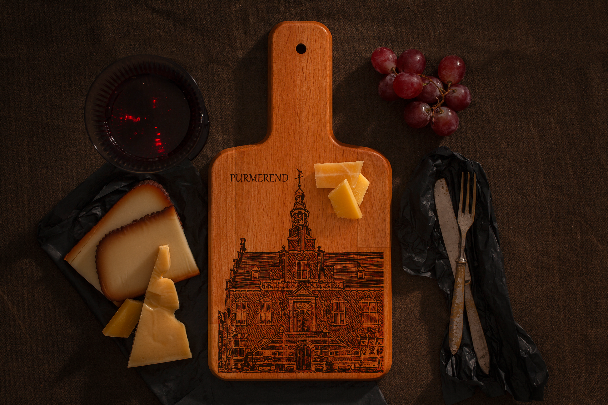 Purmerend, Stadhuis, cheese board, with cheese