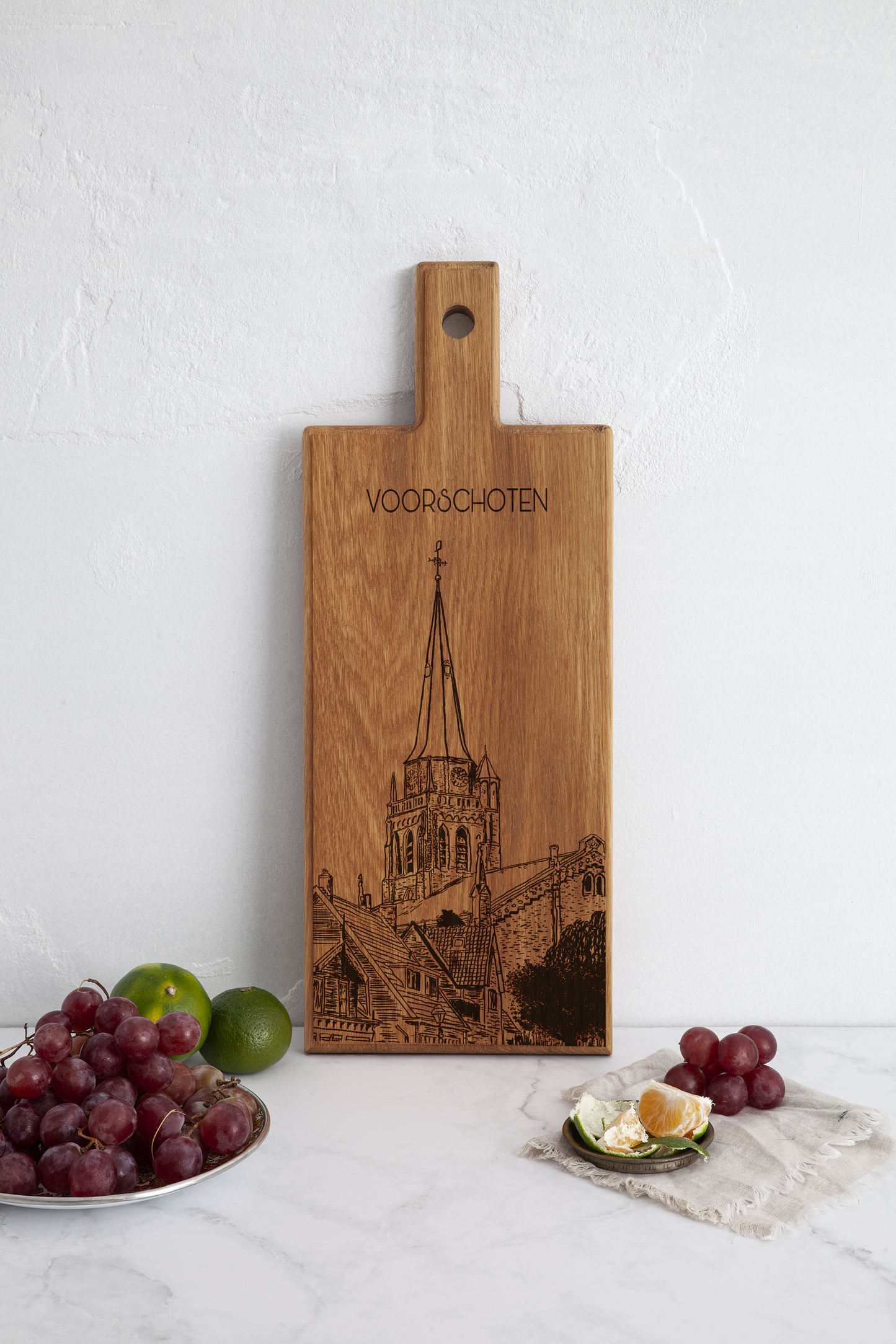 Voorschoten Dorpskerk Wooden Serving Board – 49 x 17 cm