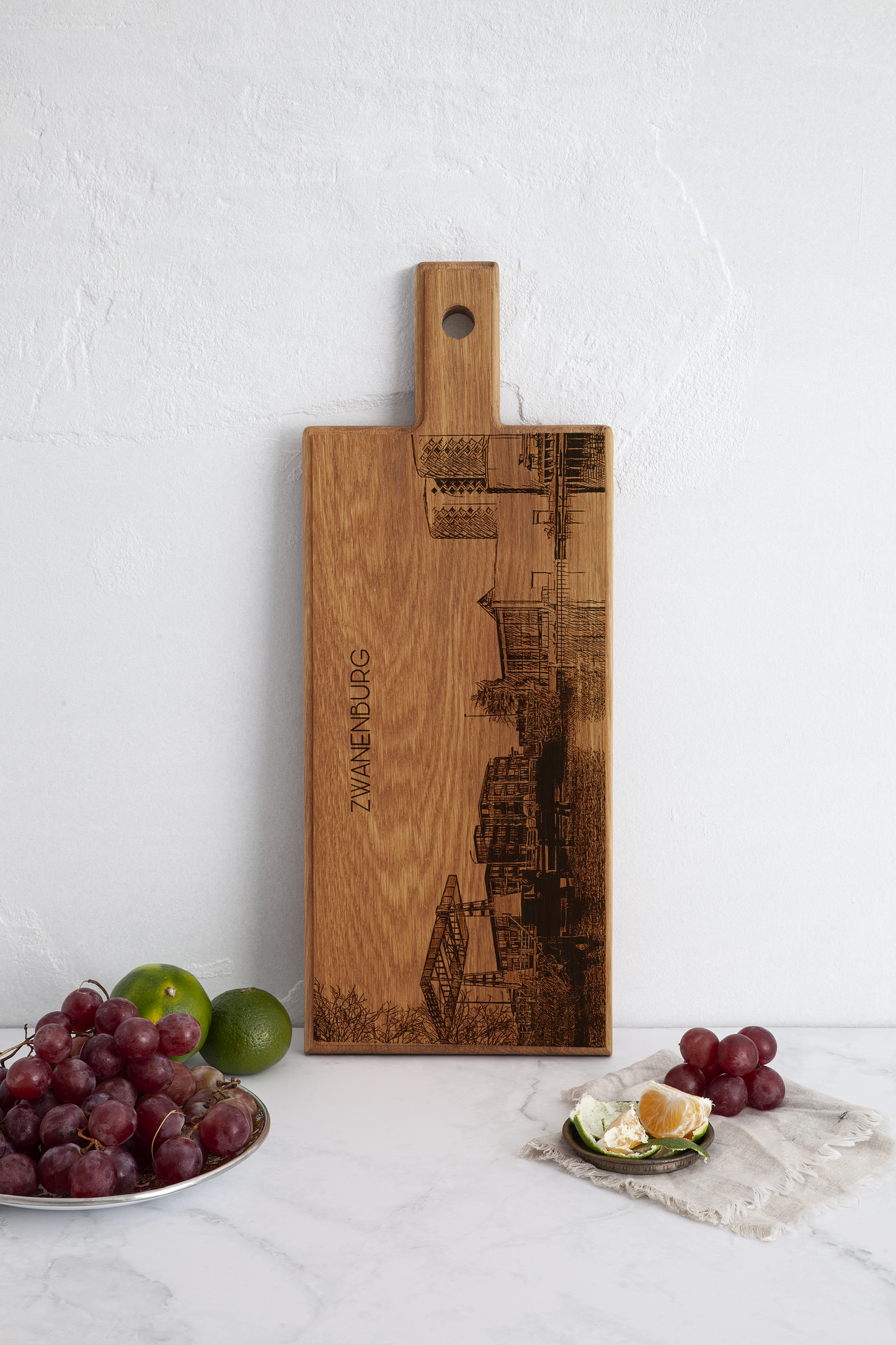 Zwanenburg Skyline Houten Serveerplank – 49 x 17 cm