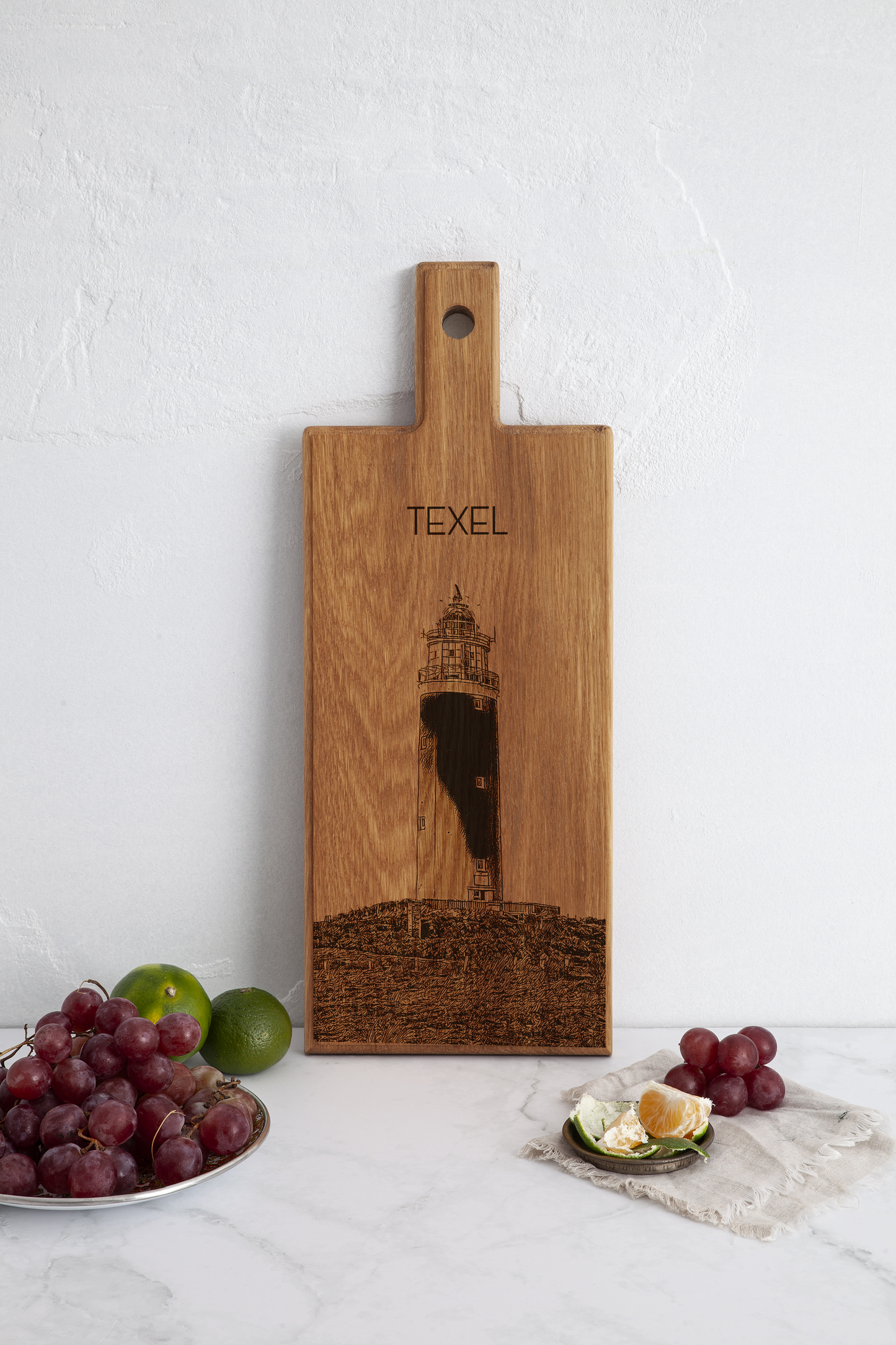 Texel Lighthouse Wooden Serving Board – 49 x 17 cm