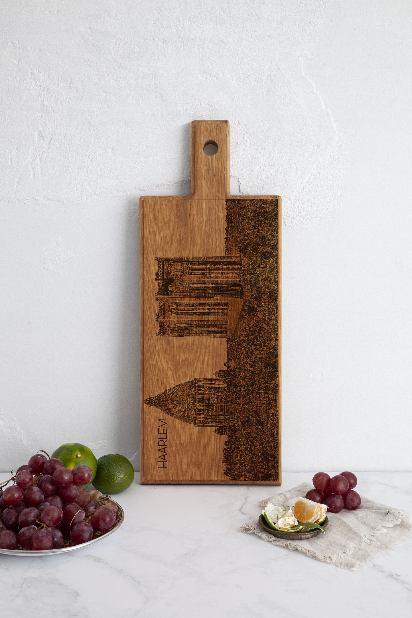 Haarlem Nieuwe St. Bavo – Wooden Serving Board (49 × 17 cm)
