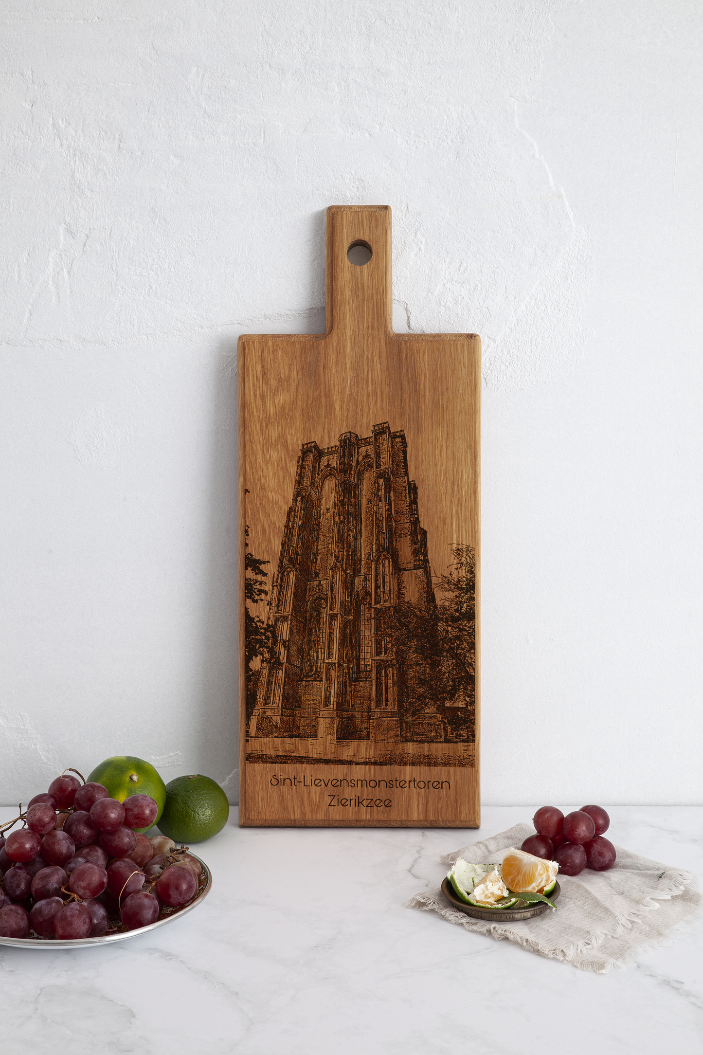 Zierikzee Sint-Lievensmonstertoren Wooden Serving Board – 49 x 17 cm