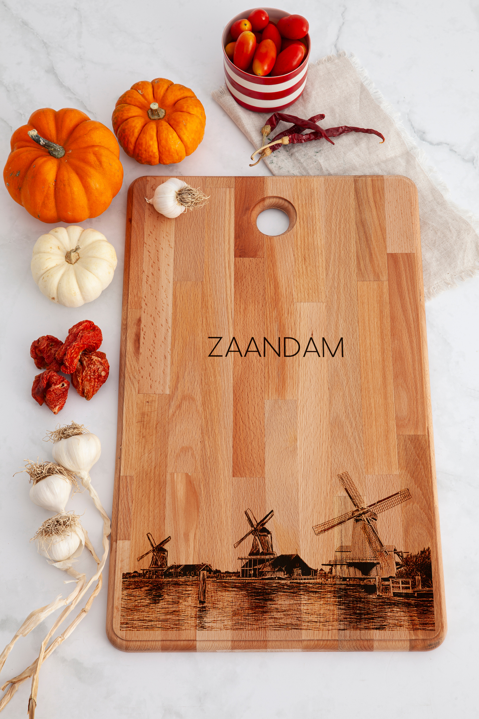 Zaandam, Zaanse Schans, cutting board, on countertop