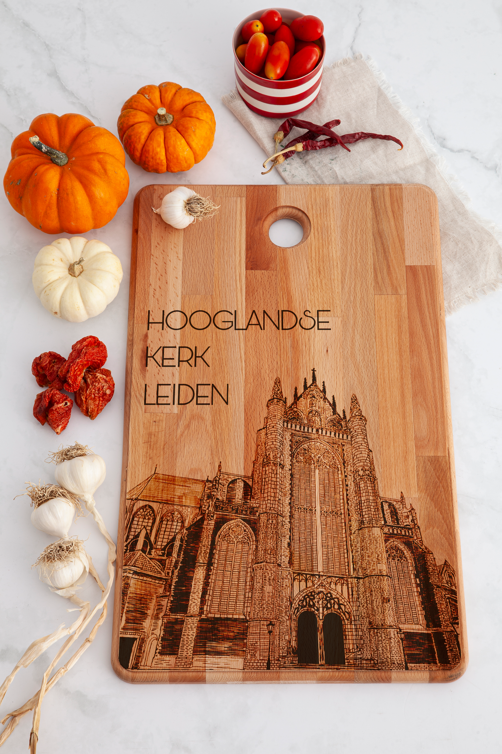 Leiden, Hooglandse Kerk, cutting board, on countertop