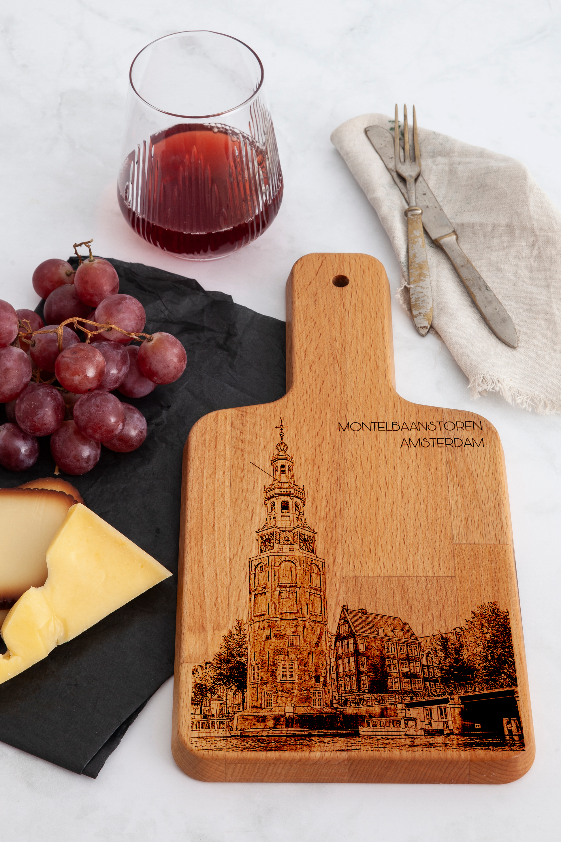 Amsterdam, Montelbaanstoren, cheese board, on countertop