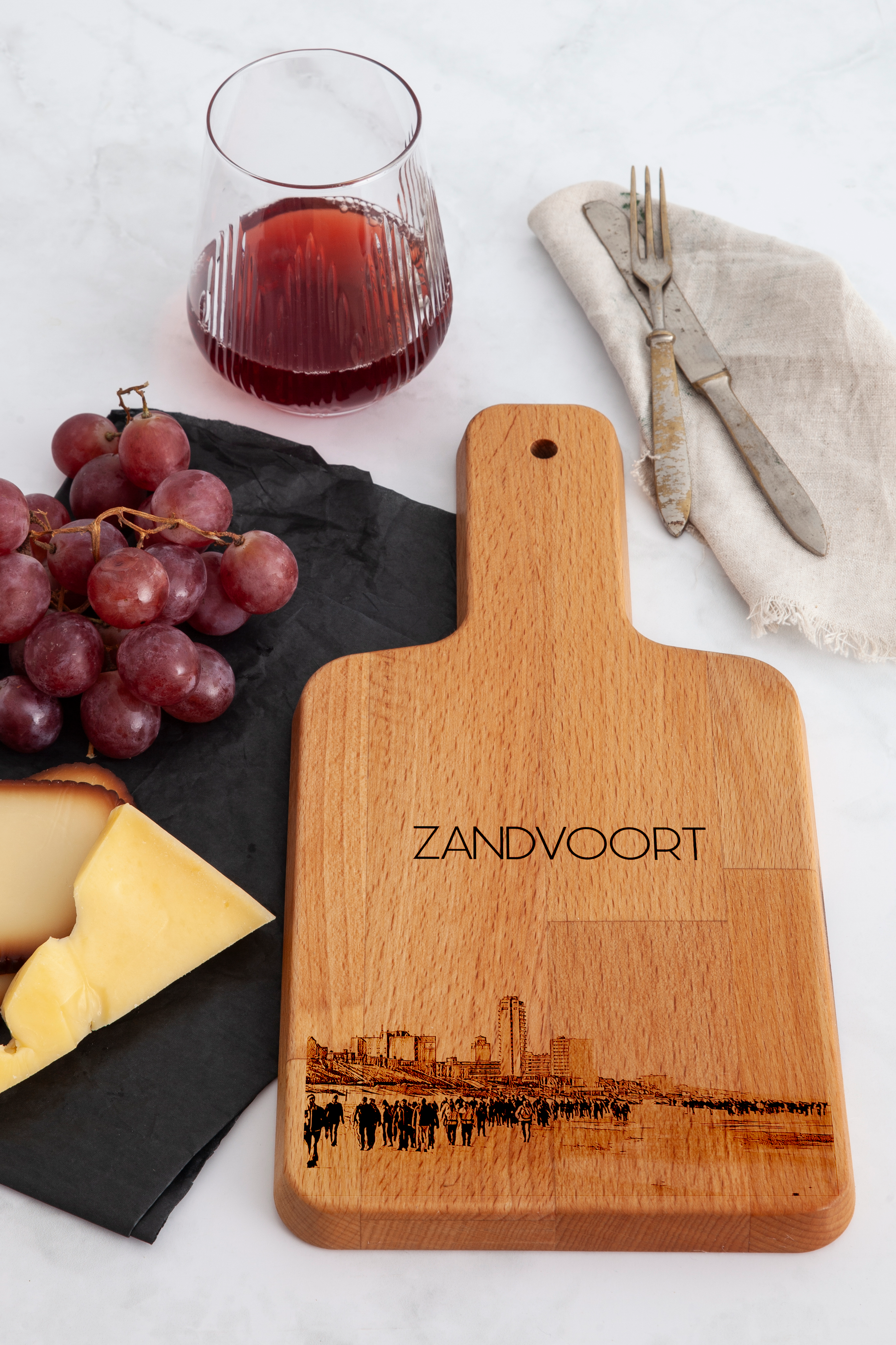 Zandvoort, City View, cheese board, on countertop