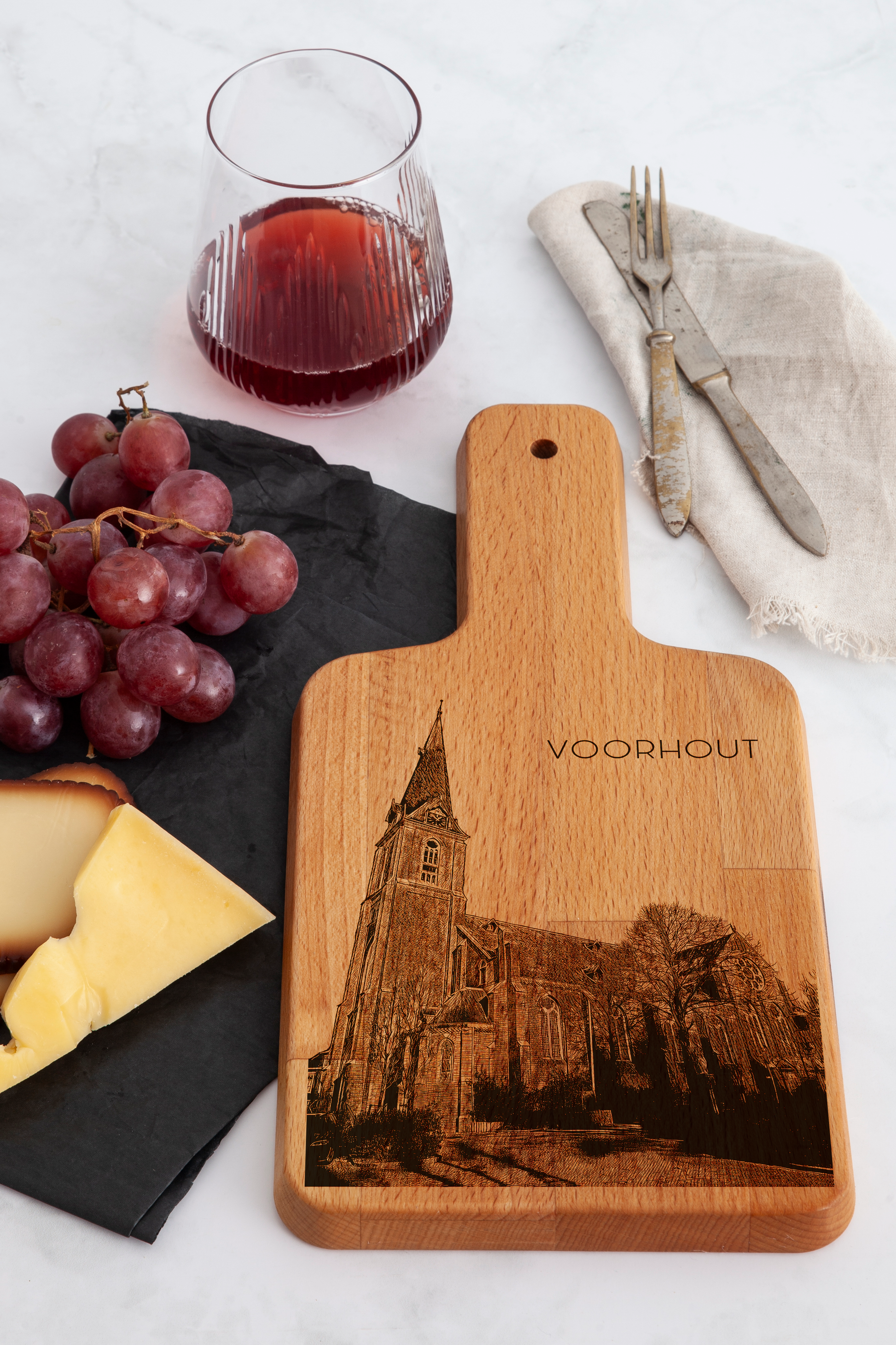 Voorhout, De Sint Bartholomeuskerk, cheese board, on countertop