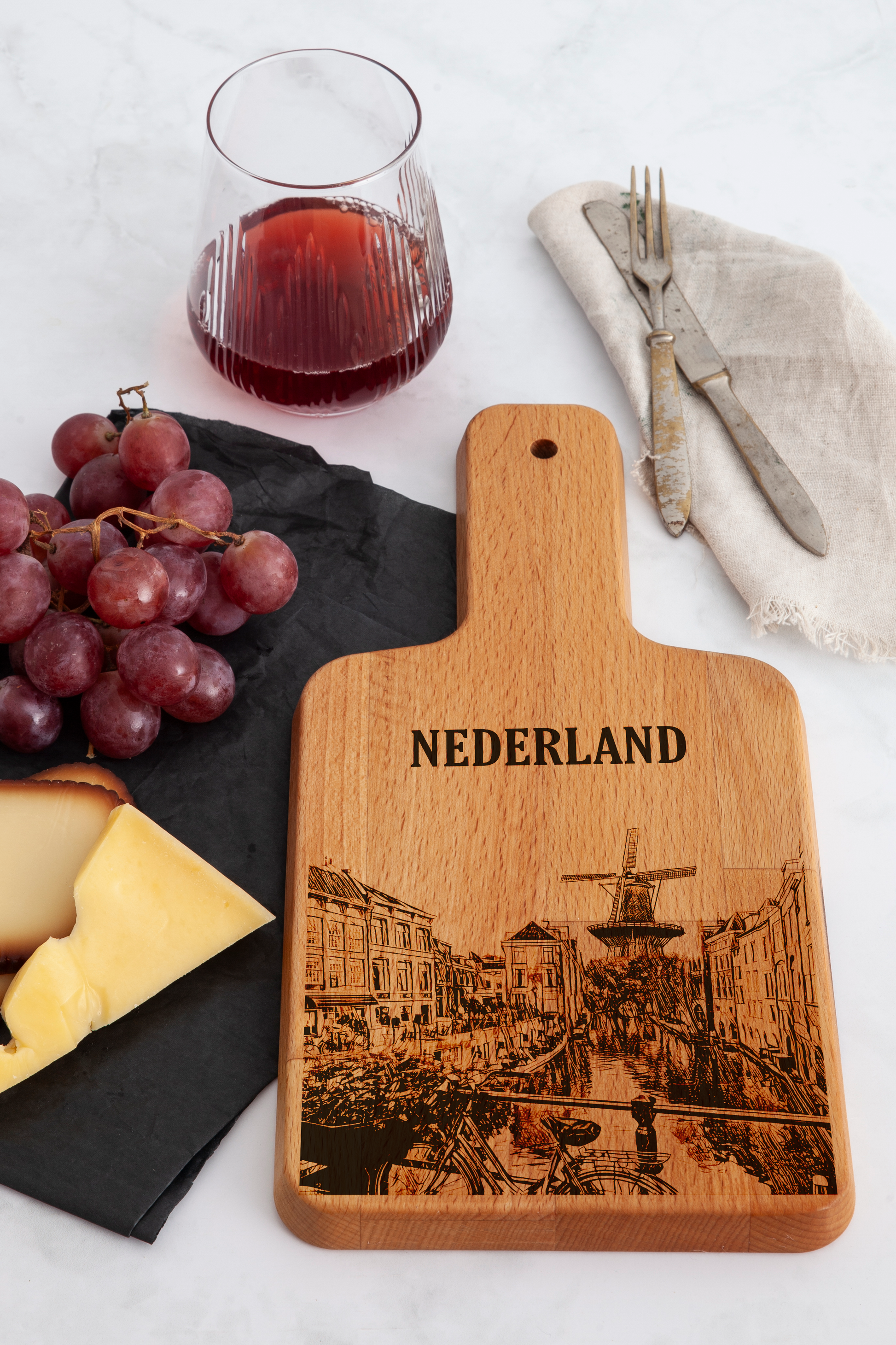 Nederland, City View, cheese board, on countertop