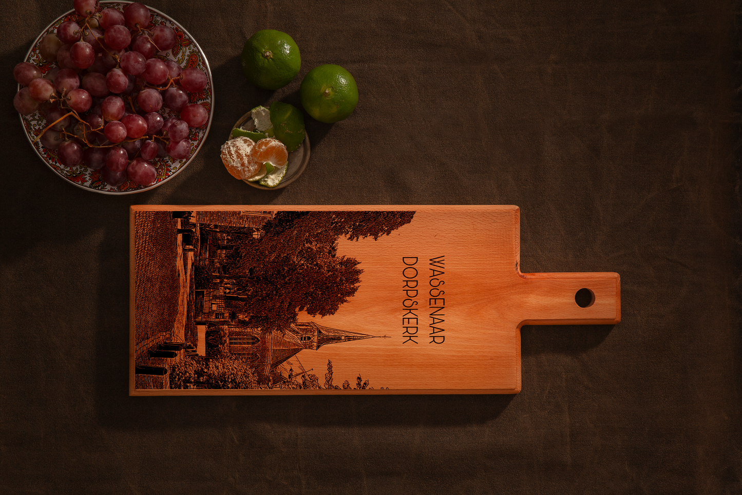 Wassenaar Dorpskerk Medium Serving Board - Beech Wood