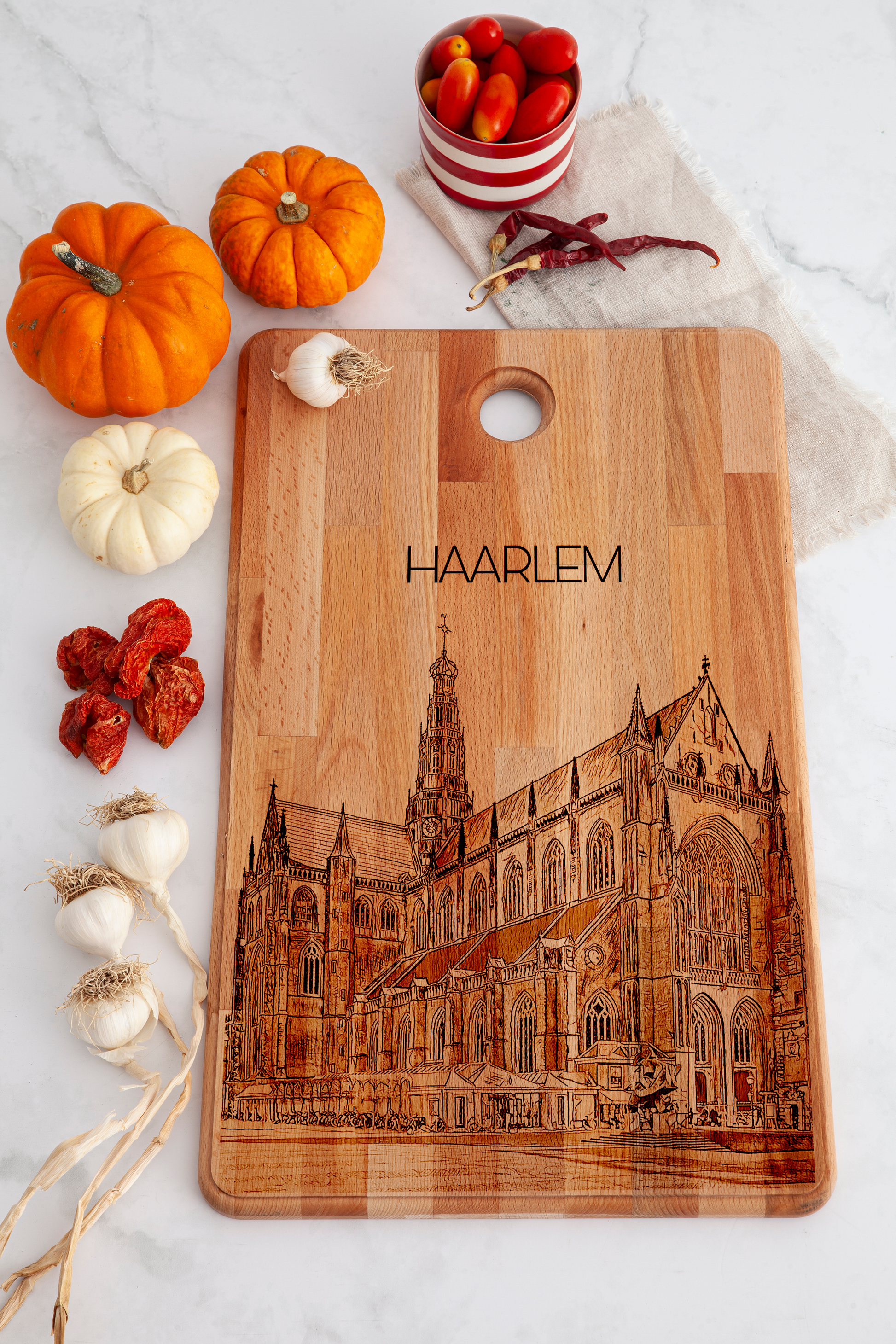 Haarlem, Grote Kerk, cutting board, on countertop