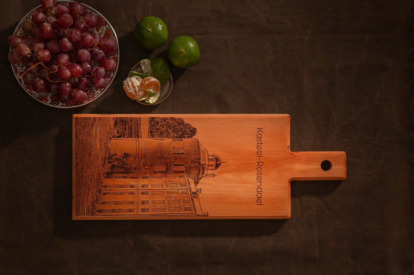 Kasteel Rosendael Wooden Serving Board – 49 x 17 cm