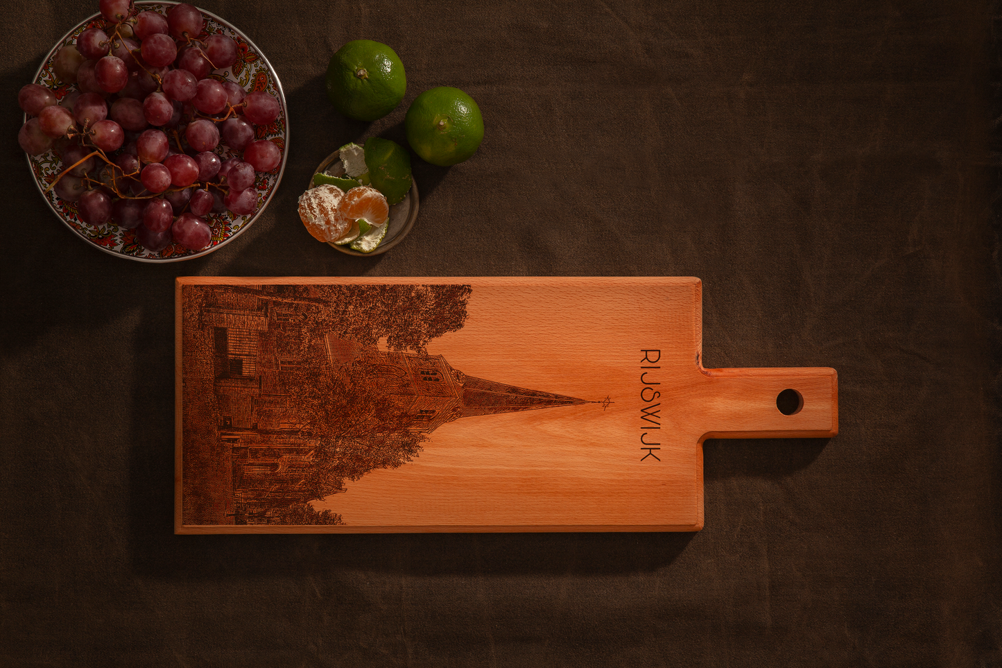 Rijswijk Oude Kerk Wooden Serving Board – 49 x 17 cm