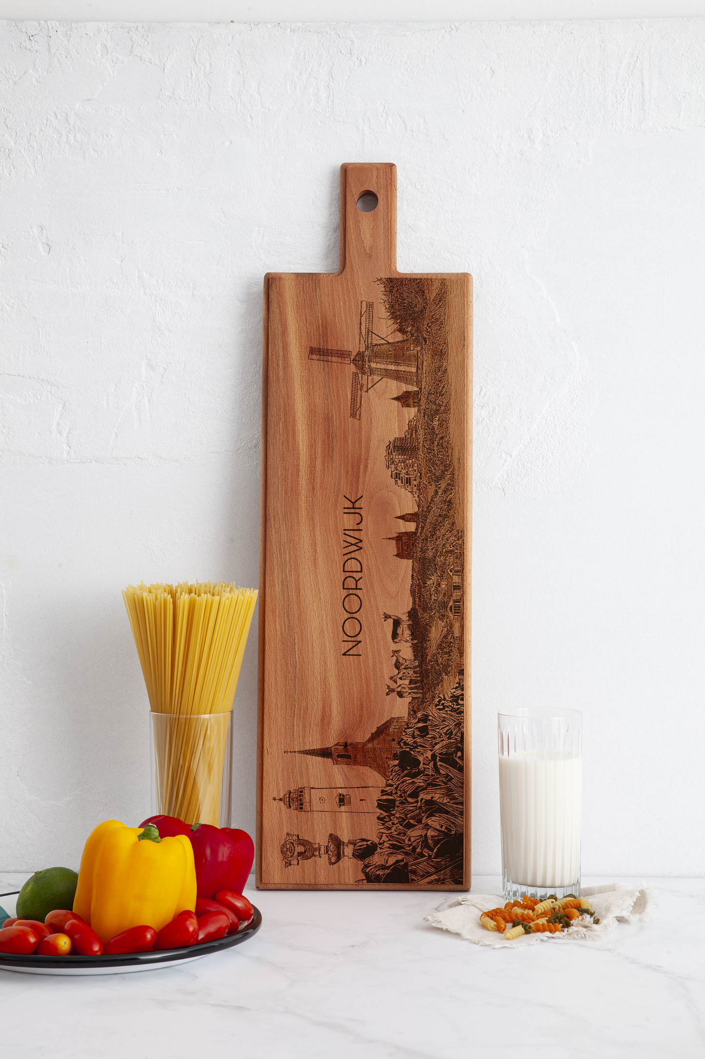 Noordwijk Skyline Wooden Serving Board – 60 x 17 cm