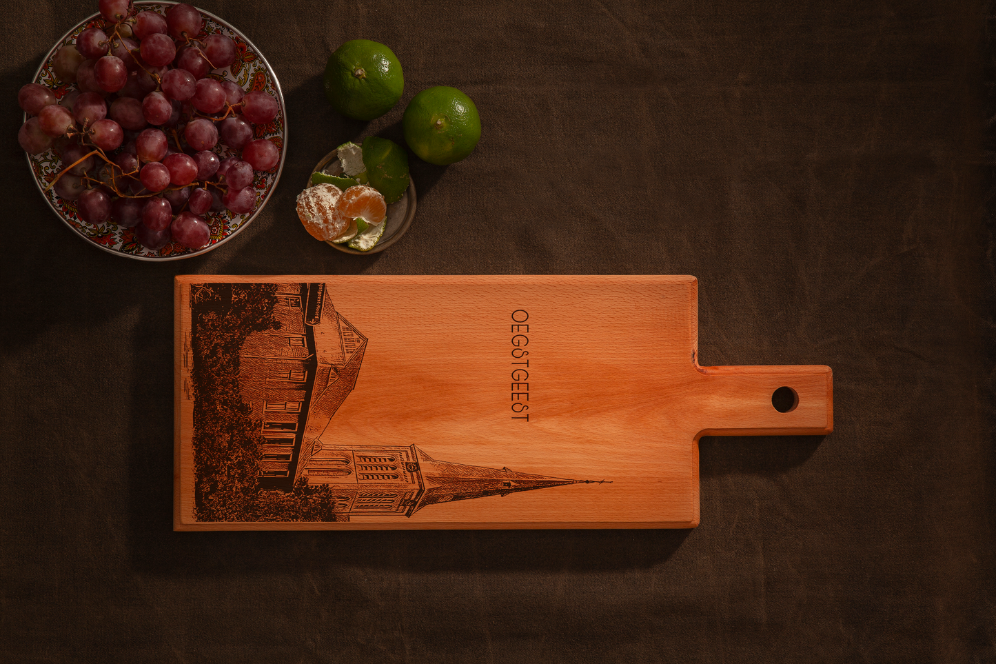 Oegstgeest H. Willibrord Church Wooden Serving Board – 49 x 17 cm