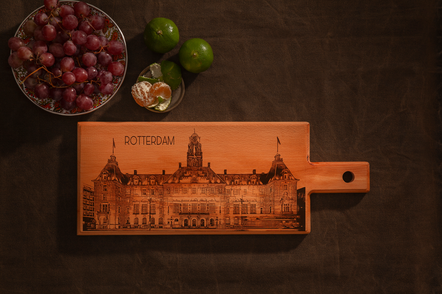 Rotterdam Stadhuis Wooden Serving Board – 49 x 17 cm