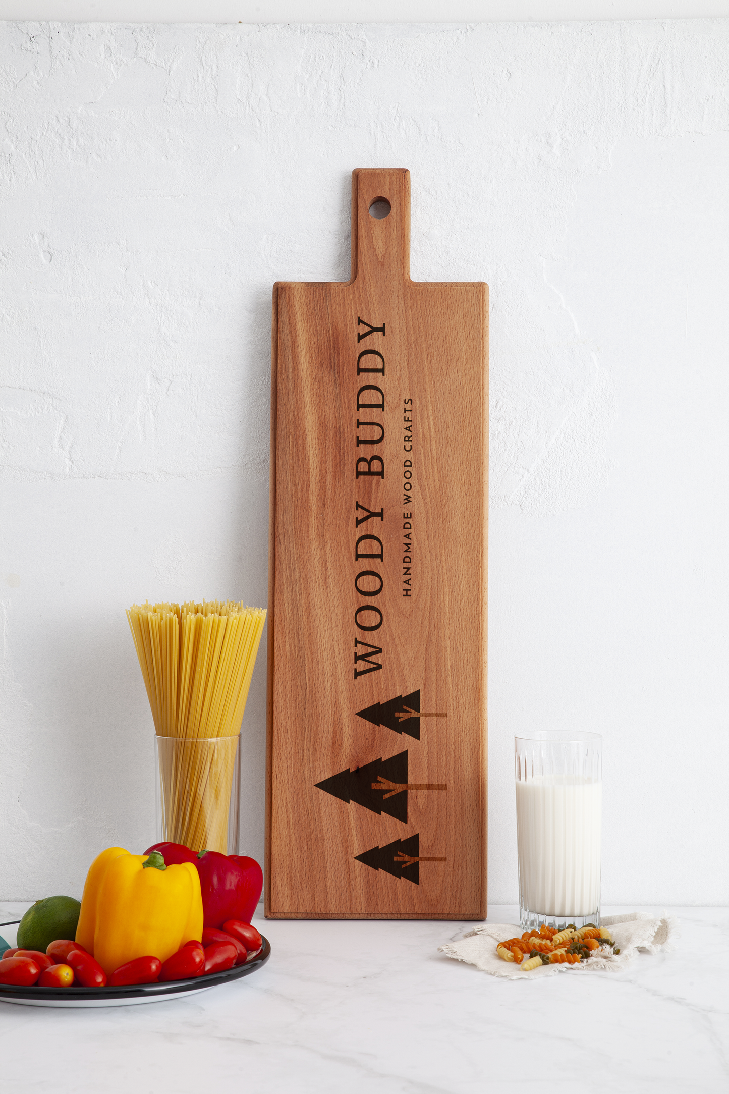 Gepersonaliseerde Houten Serveerplank (60 × 17 cm)