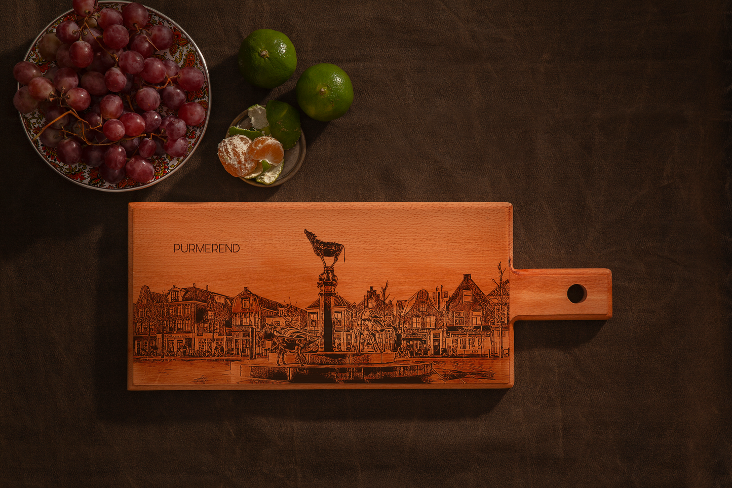 Purmerend Koemarkt Wooden Serving Board – 49 x 17 cm