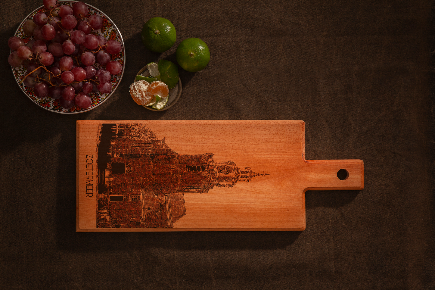 Zoetermeer Dorpskerk Wooden Serving Board – 49 x 17 cm