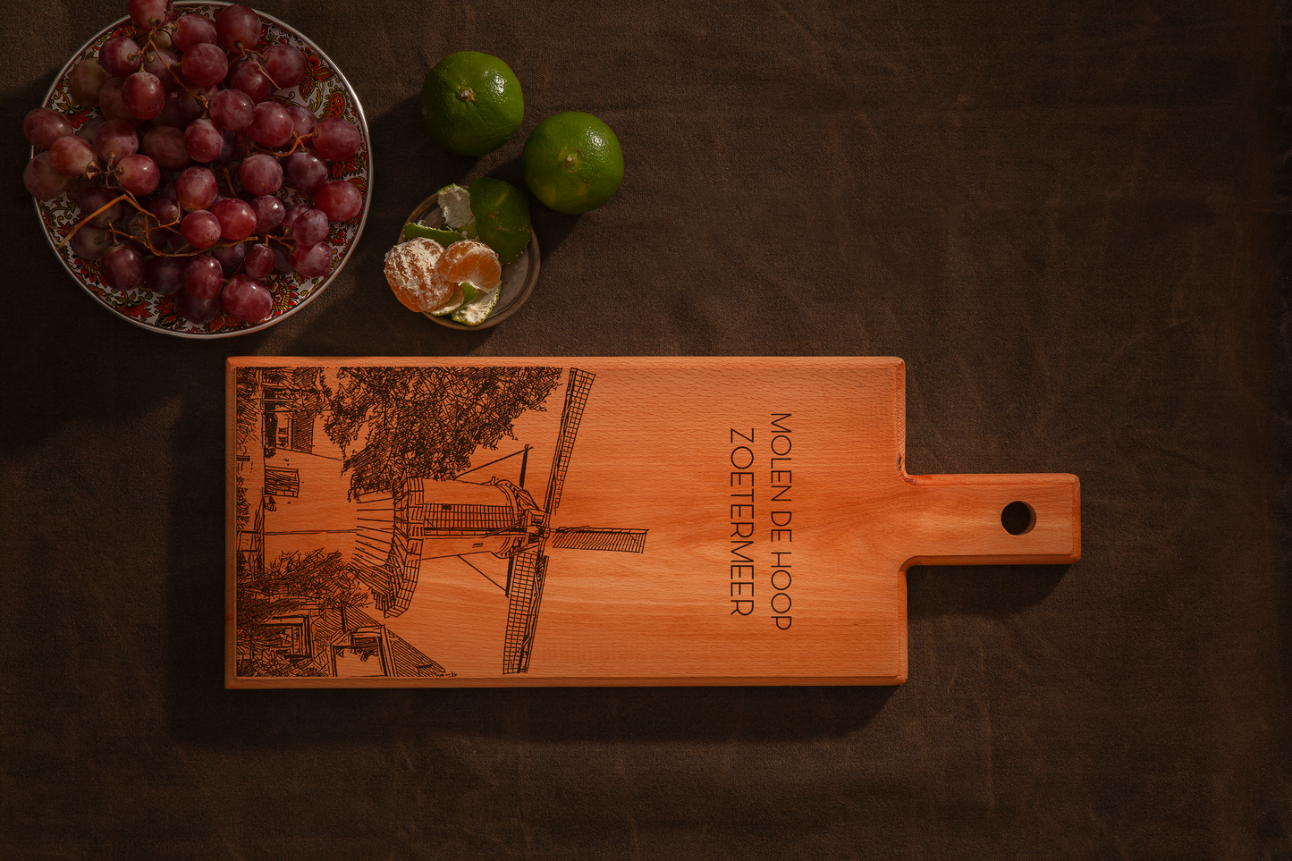 Zoetermeer Molen De Hoop Wooden Serving Board – 49 x 17 cm