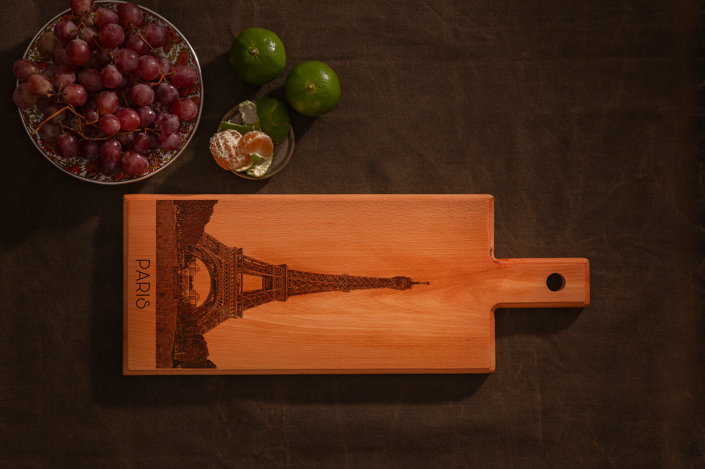 Paris Eiffel Tower Wooden Serving Board – 49 x 17 cm