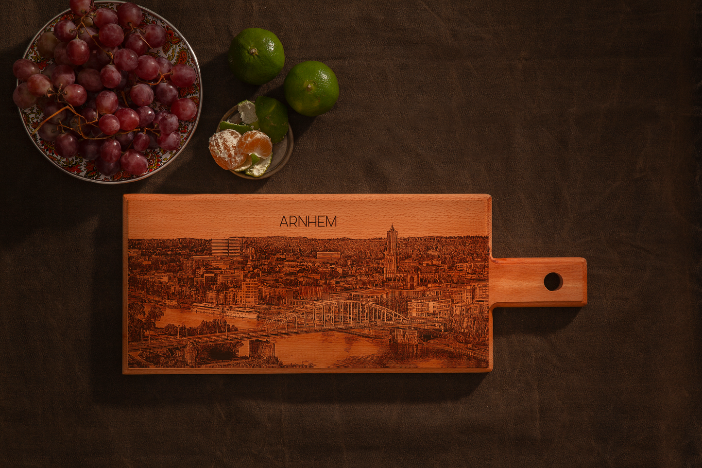 Arnhem Skyline Wooden Serving Board – 49 x 17 cm
