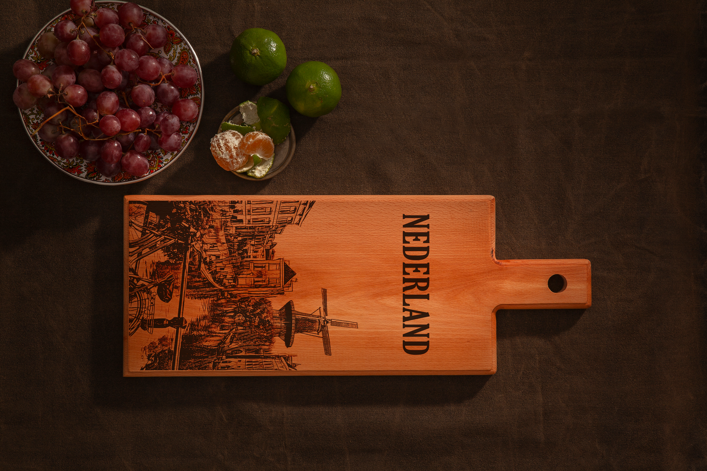 The Netherlands Wooden Serving Board – 49 x 17 cm