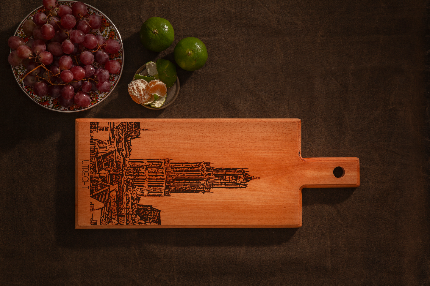 Utrecht Domtoren houten serveerplank – 49 x 17 cm