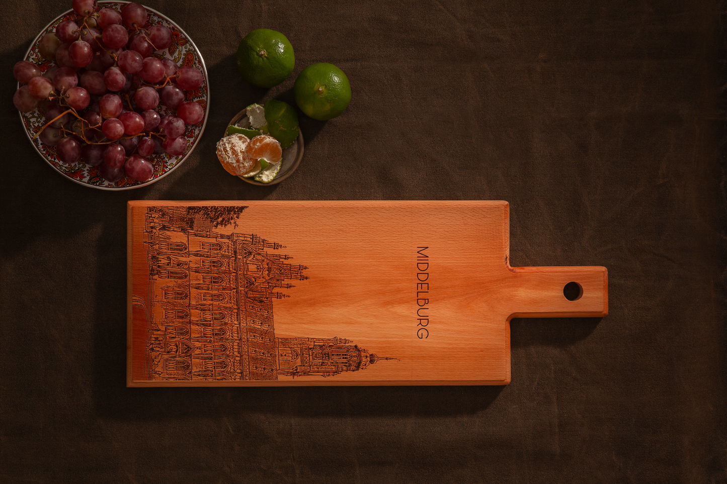 Middelburg Stadhuis Wooden Serving Board – 49 x 17 cm