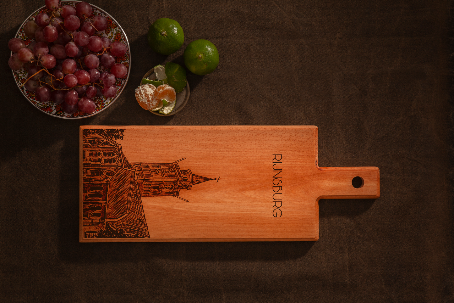 Rijnsburg Grote Kerk Wooden Serving Board – 49 x 17 cm