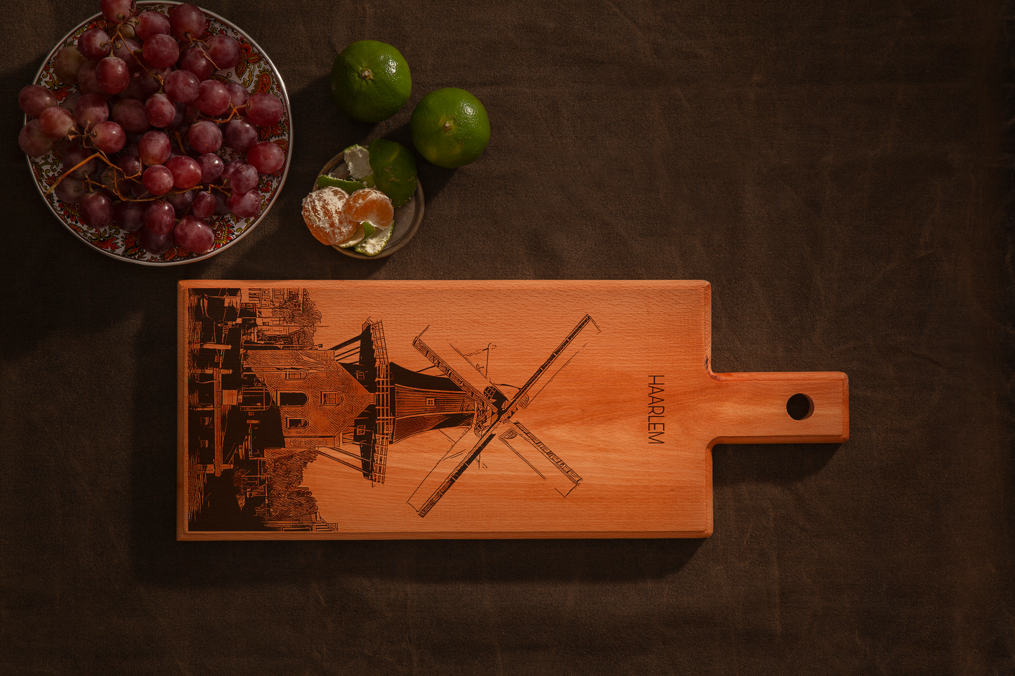 Haarlem – Molen De Adriaan Wooden Serving Board (49 x 17 cm)