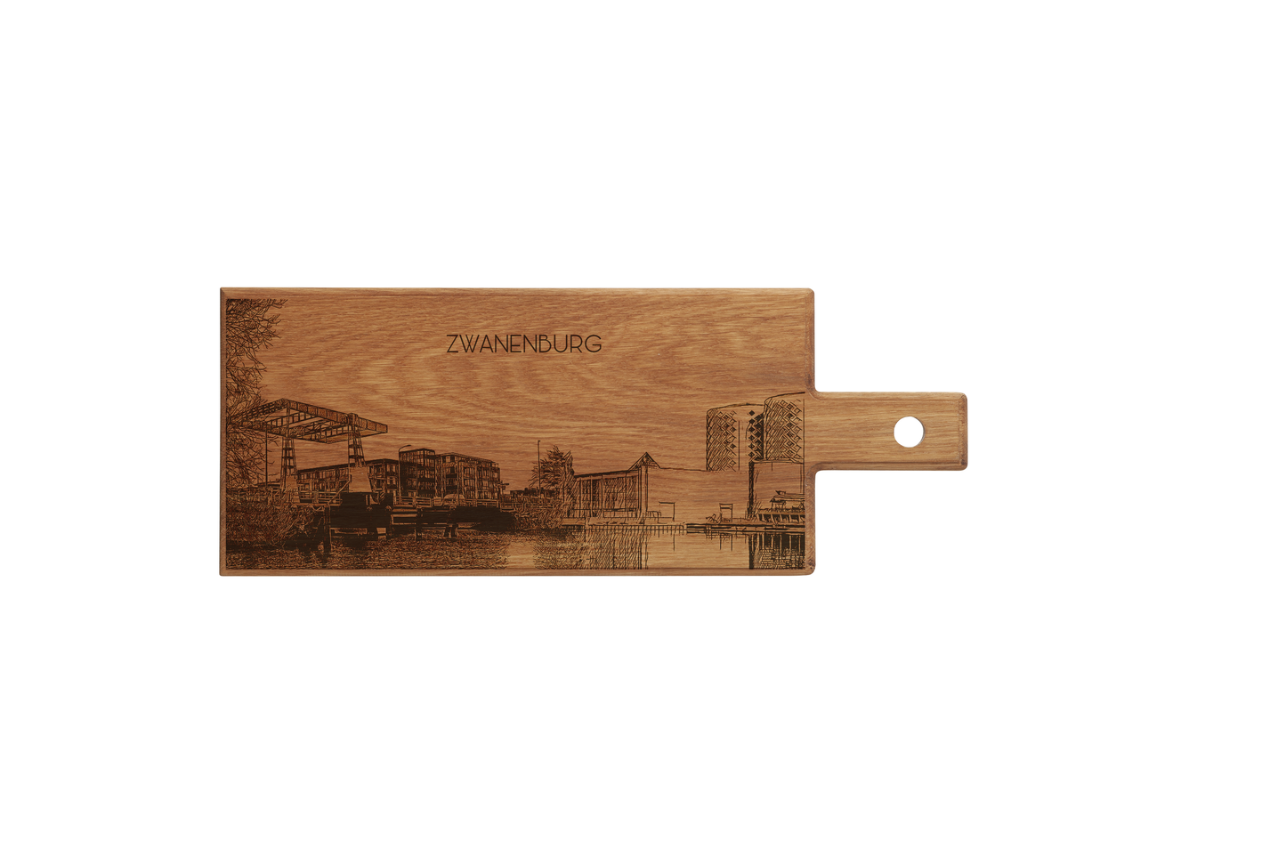 Zwanenburg Skyline Houten Serveerplank – 49 x 17 cm