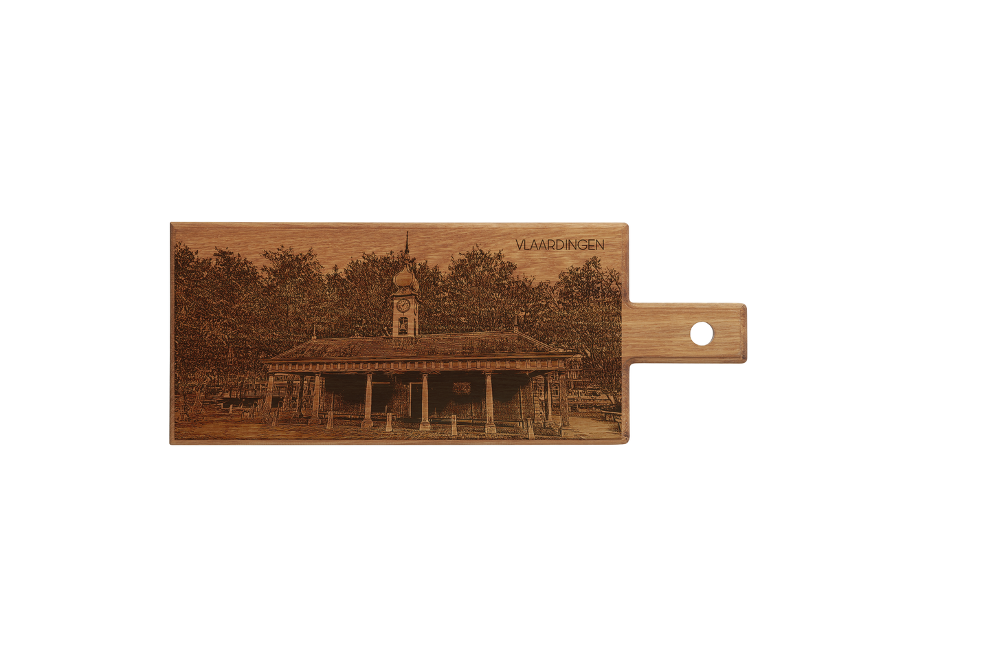 Vlaardingen Visbank houten serveerplank – 49 x 17 cm