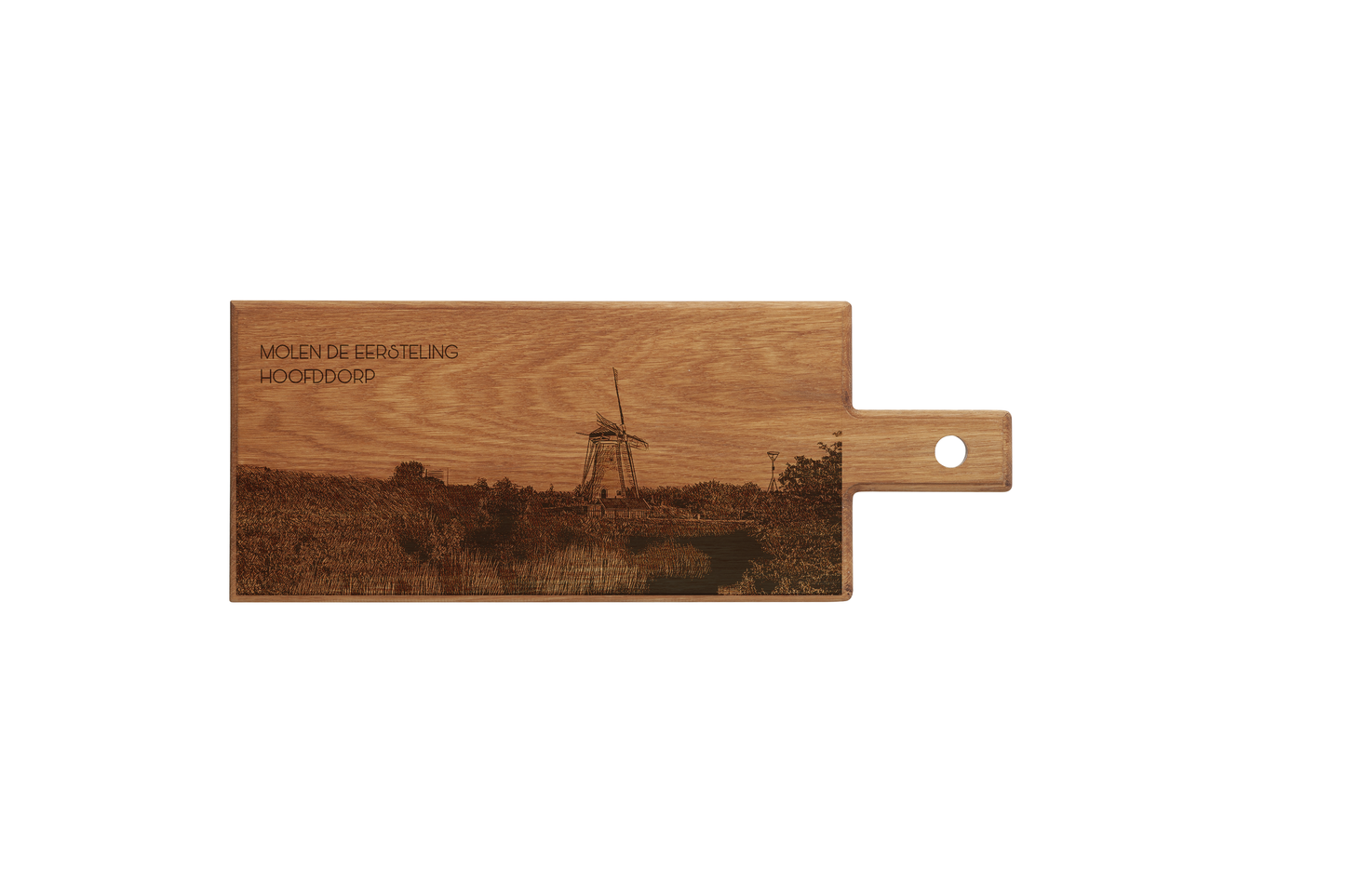 Hoofddorp Molen De Eersteling – Wooden Serving Board (49 × 17 cm)