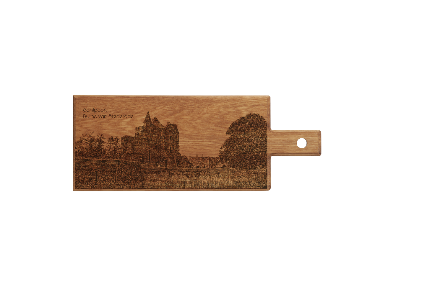 Santpoort Ruïne van Brederode Wooden Serving Board – 49 x 17 cm