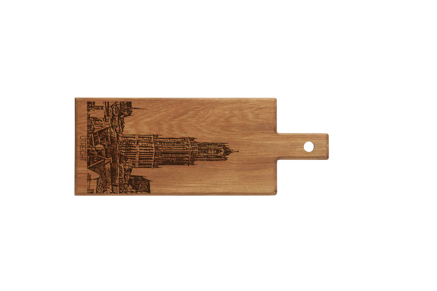 Utrecht Domtoren houten serveerplank – 49 x 17 cm