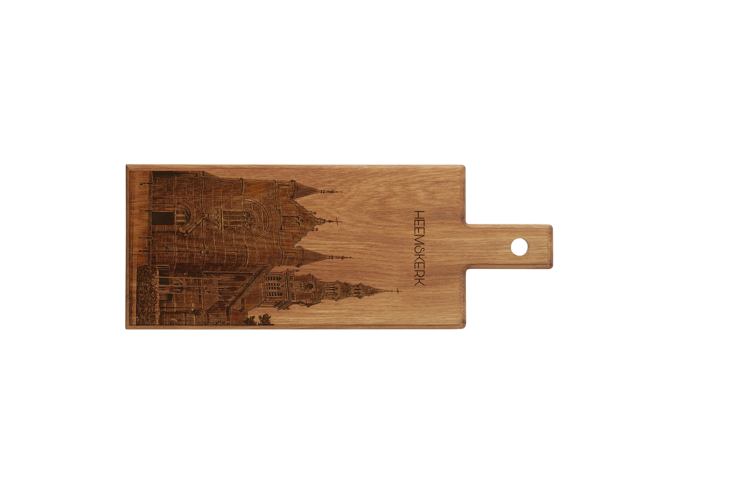 Heemskerk Sint-Laurentiuskerk – Wooden Serving Board (49 × 17 cm)