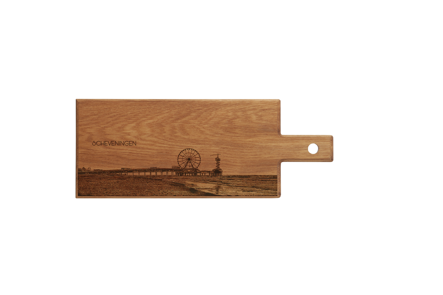 Scheveningen De Pier – Houten Serveerplank (49 × 17 cm)
