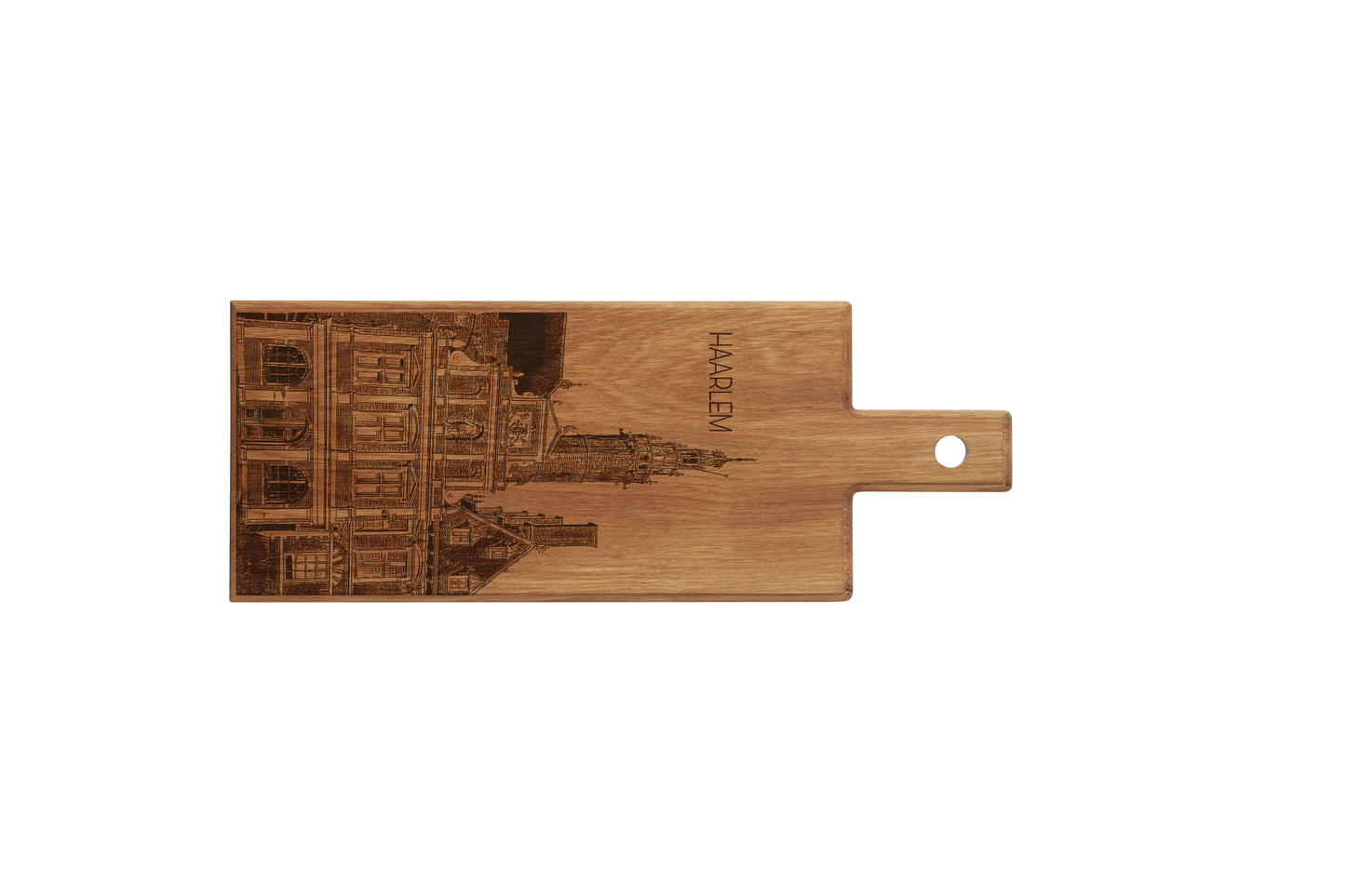 Haarlem Stadhuis – Wooden Serving Board (49 × 17 cm)