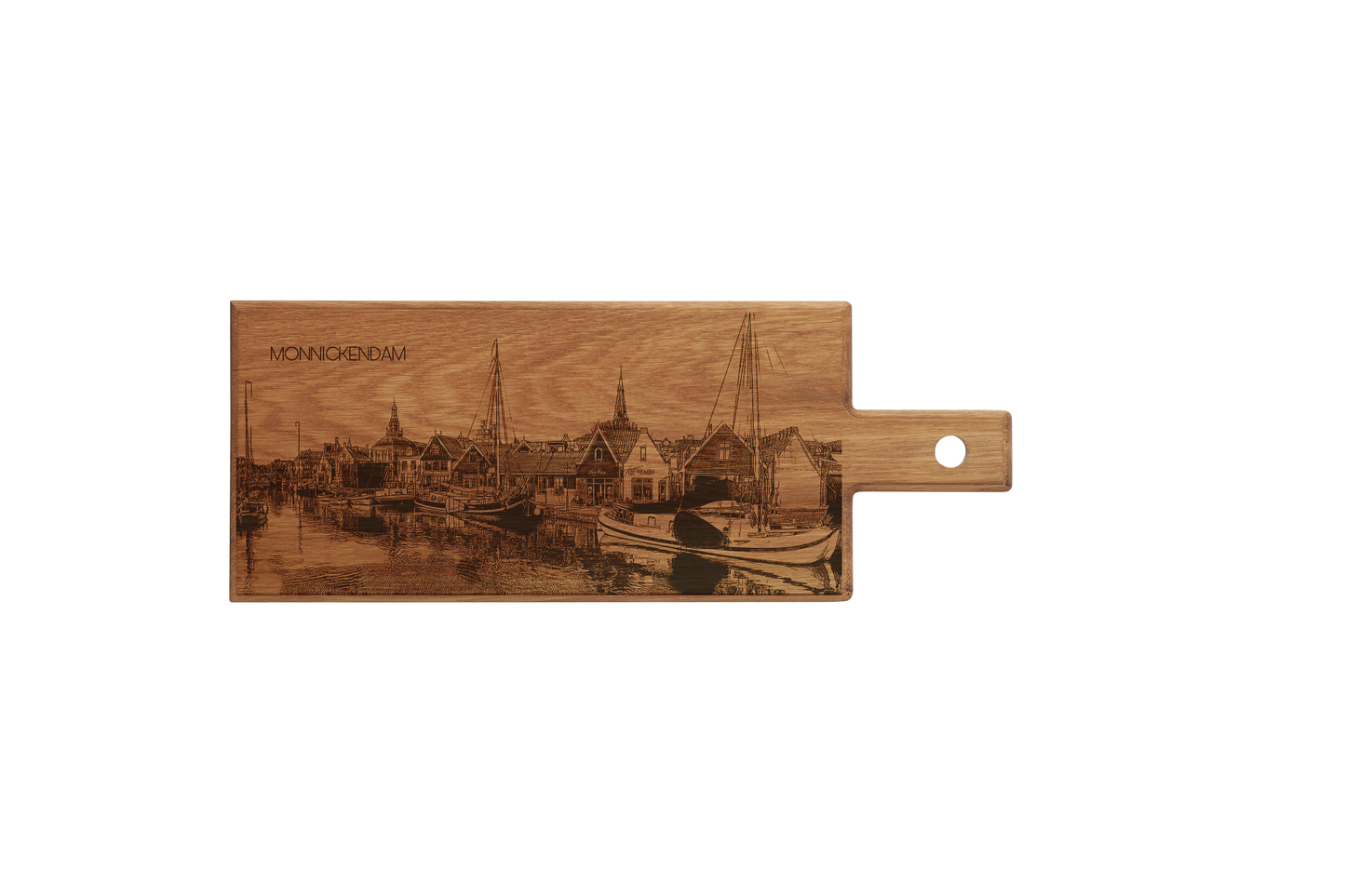Monnickendam haven houten serveerplank – 49 x 17 cm