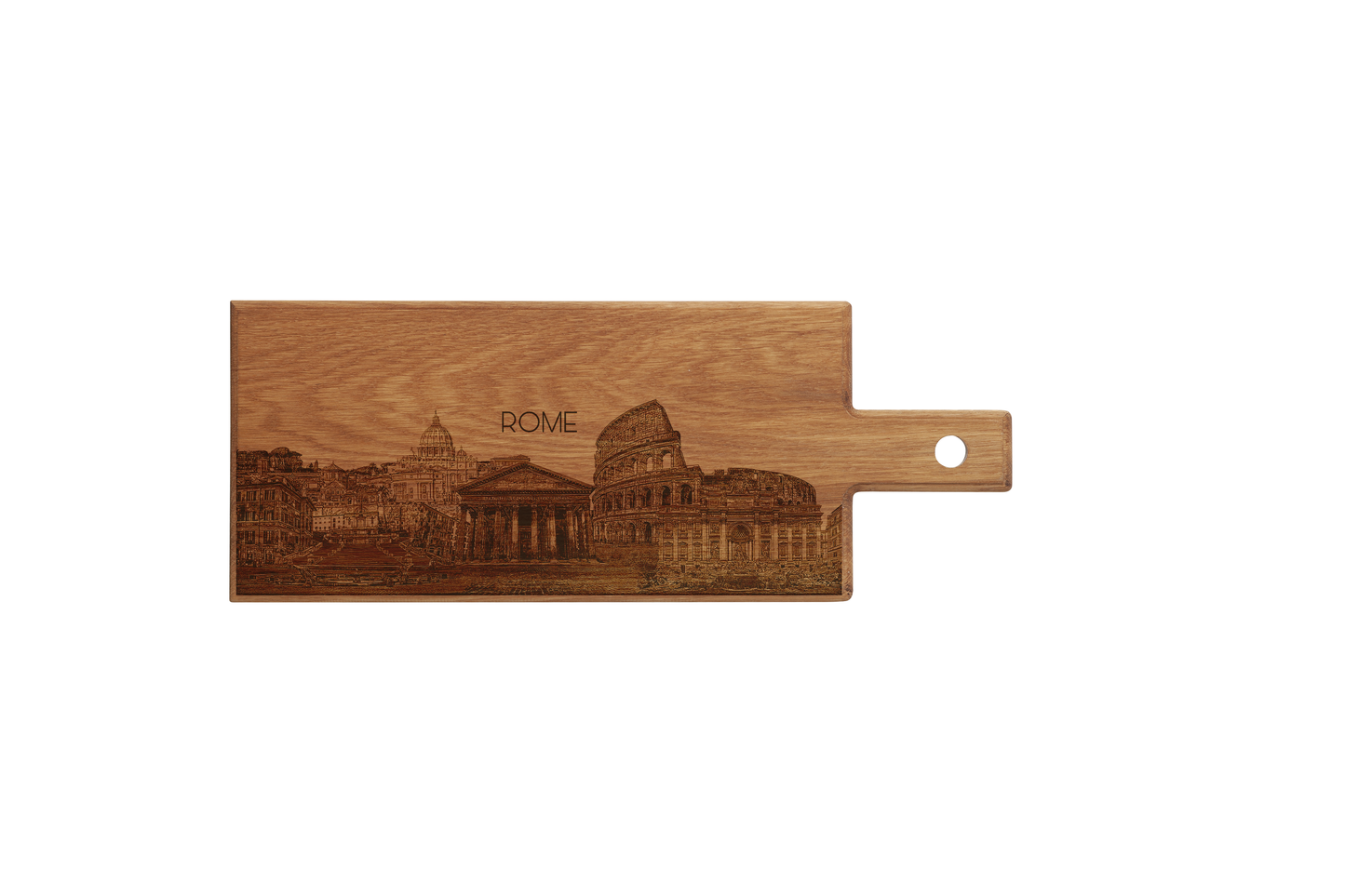 Rome skyline houten serveerplank – 49 x 17 cm