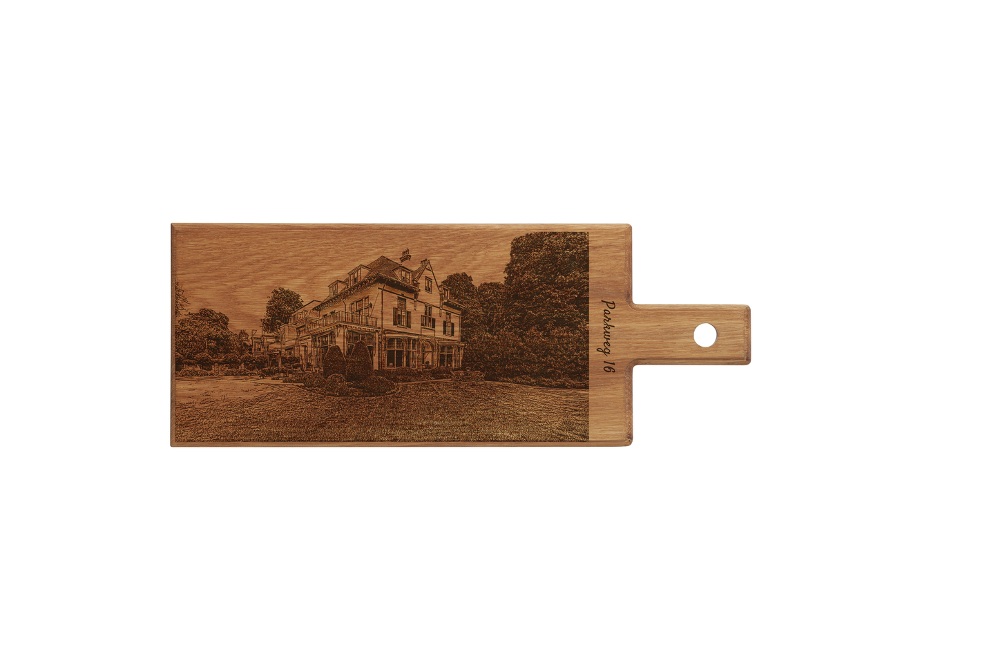 Gepersonaliseerde Handgetekende Houten Serveerplank (49 × 17 cm)